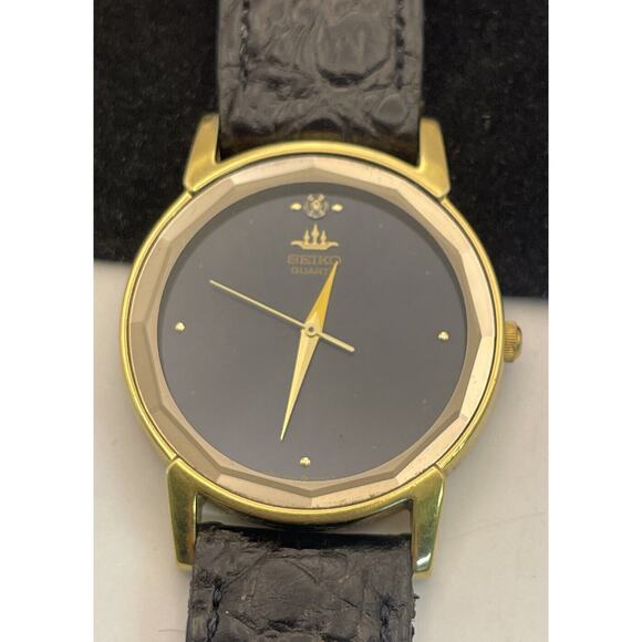 Seiko 5Y95-607A R1 Ladies Watch crocodile calfskin band diamond - Picture 5 of 8